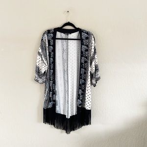 Sweet Rain‎ Fringe Trim Cardigan